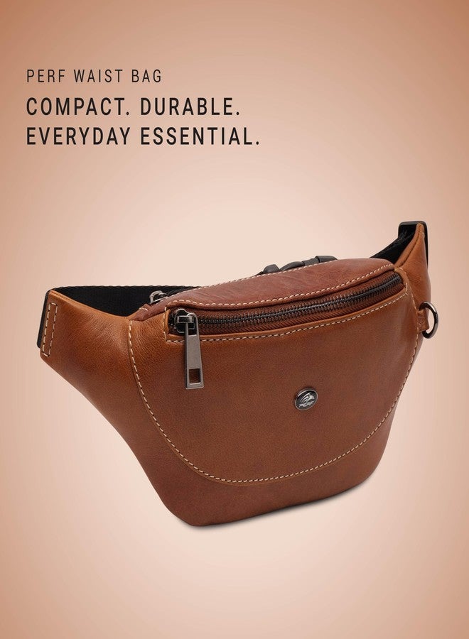 Perf Adjustable Waist Bag for Men & Women | Genuine Leather Crossbody Shoulder Bag | Travel, Office, Everyday Use - Image 4
